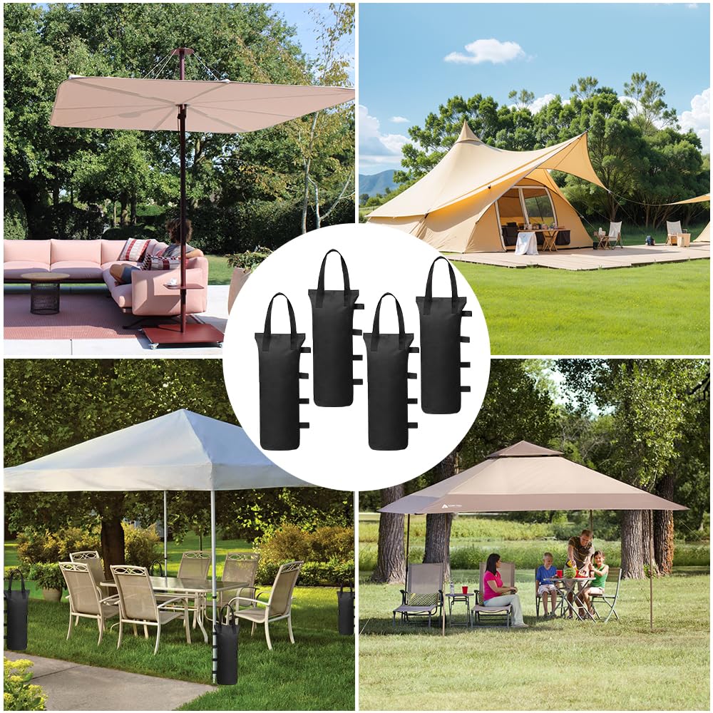 6 sacchi per tenda da 50 x 20 cm, pesi, per sacco di sabbia, per gazebo