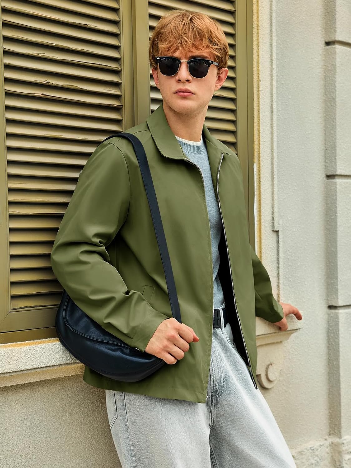 Runcati Mens Lightweight Jackets Full Zip Business Casual Windbreaker Fall Golf Coat Jacket with Pockets - Image 4