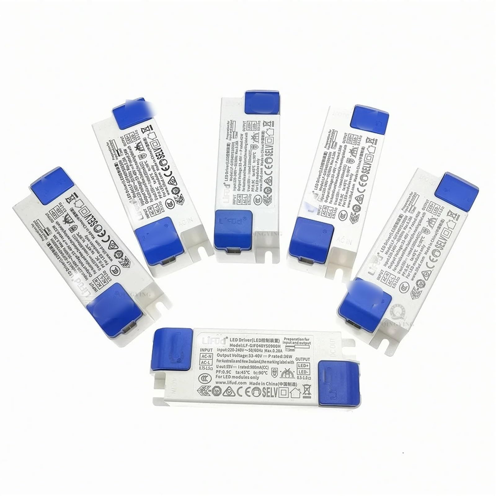 Trasformatore, convertitore di potenza, driver LED 1-5 pezzi 30W-42W GIR040YM GIF040YS 800mA 850mA 900mA 950mA 1000mA 1050mA Illuminazione ad alto isolamento PF(LFGIR040YM0950H,1pcs)