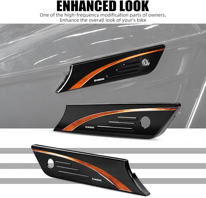 Cubiertas Decorativas para Alforjas de Moto NICECNC Naranja miniatura 3