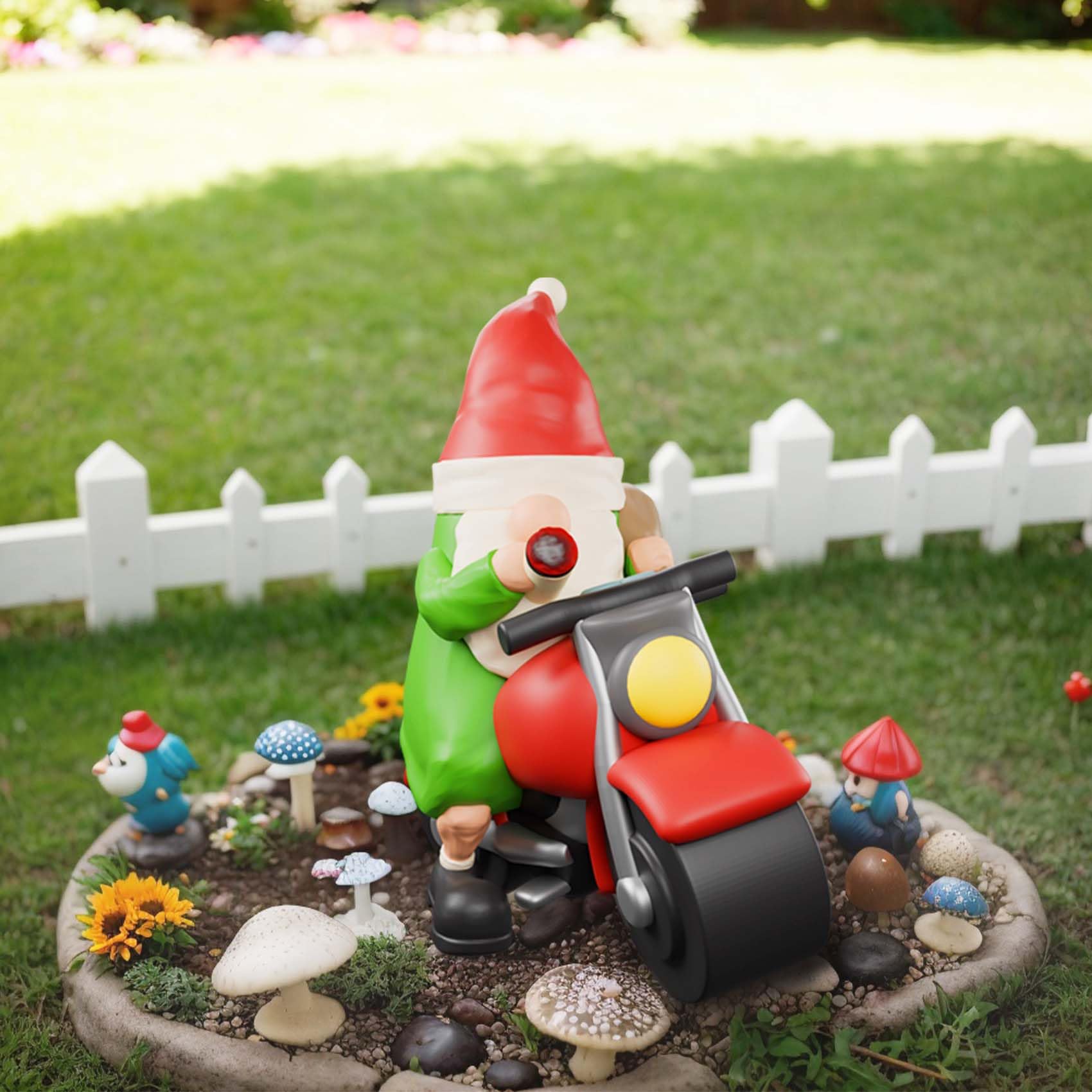 FVFVAHO Gnomes Decorations, Motorcycle Biker Funny Gnome - Image 2