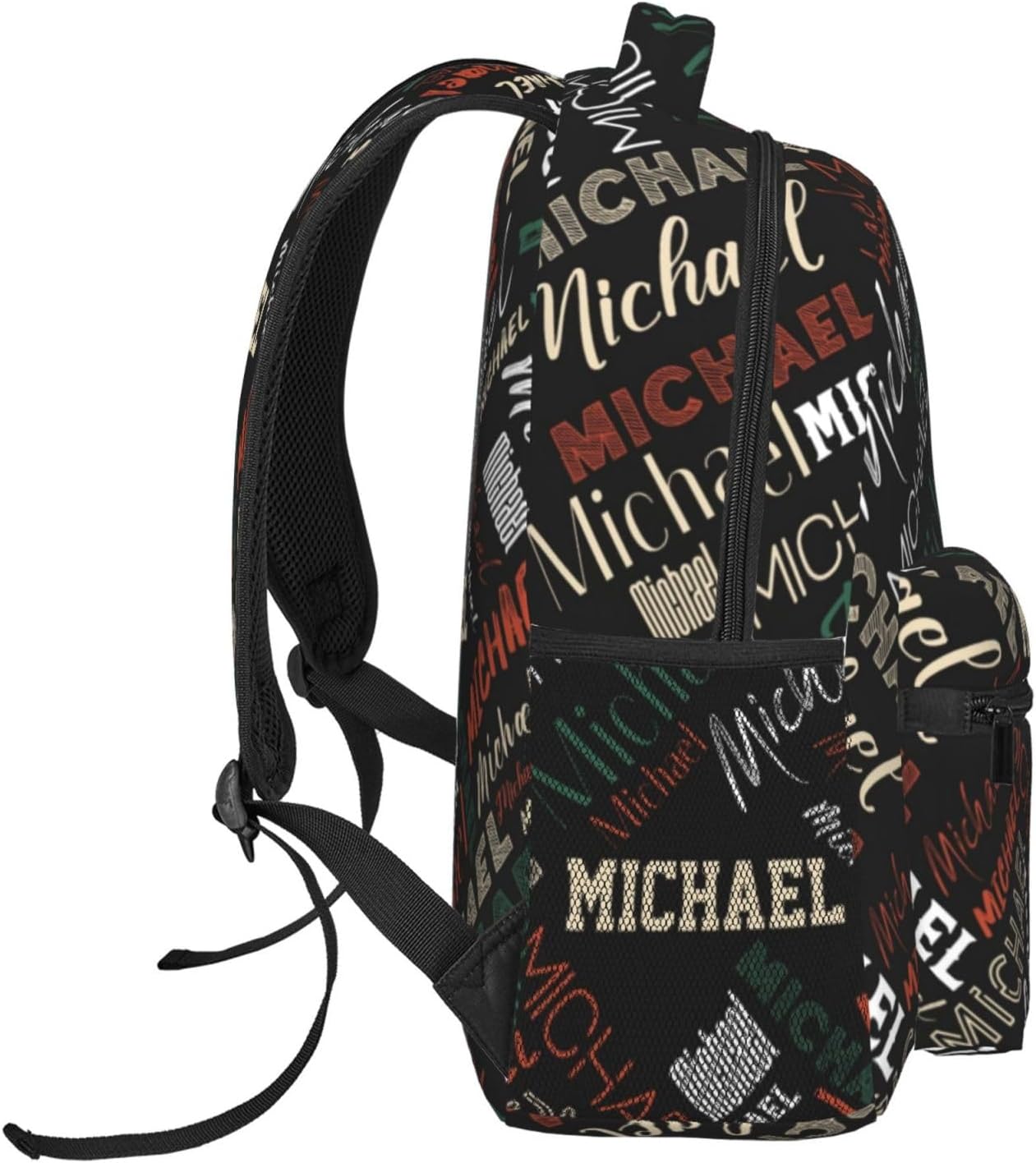 Custom Name Backpack, Personalized Backpack with Name, Customized Travel Casual Backpack Gifts for Men Women Black