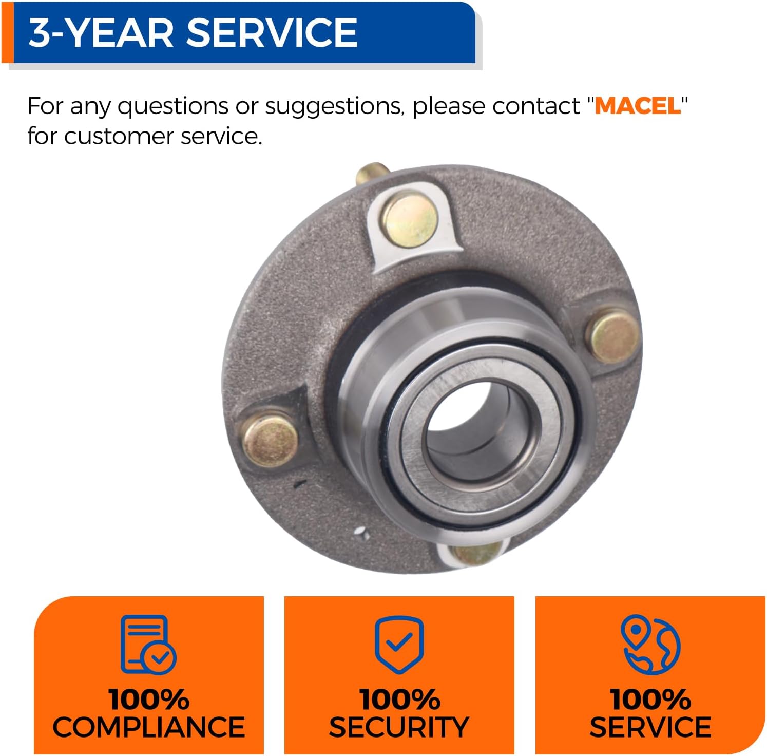 PAROD Pair 512194 Wheel Bearing Hub Assembly Fit for Hyundai Elantra 2001-2006, Kia Spectra/Spectra5 2005-2009 Non-ABS