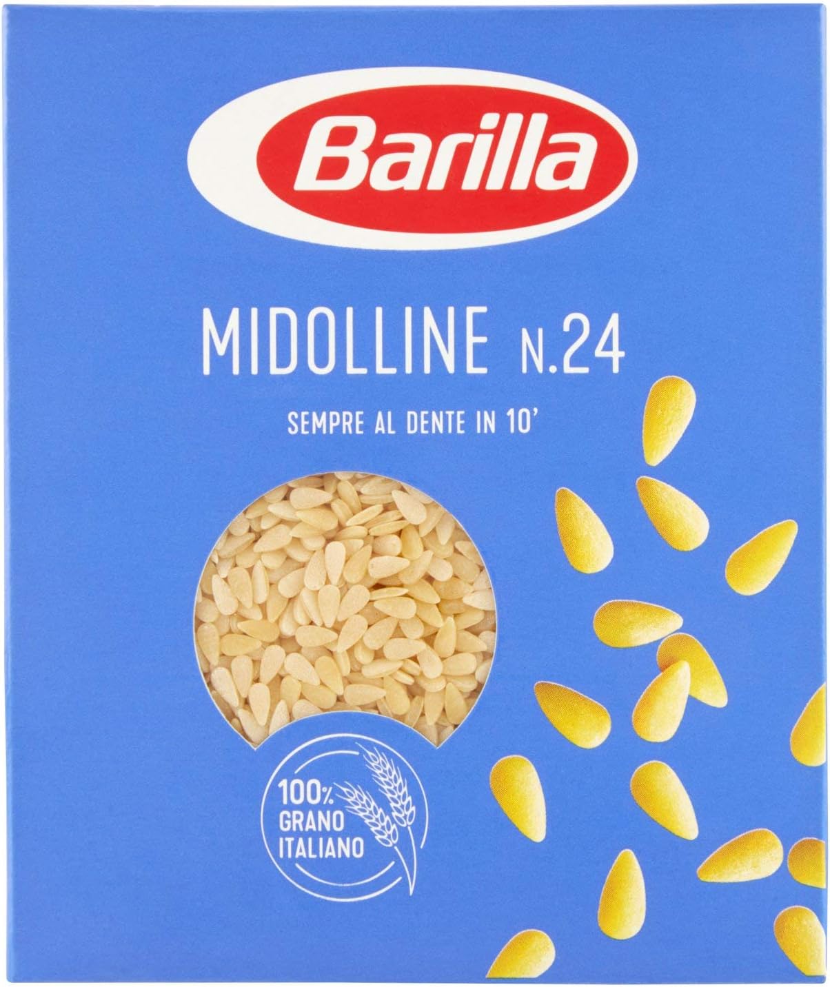 Barilla Pasta Midolline Semola di Grano Duro N.24, Pastina per Minestre e Passate, 500g 500 g (Confezione da 1) - Immagine 1