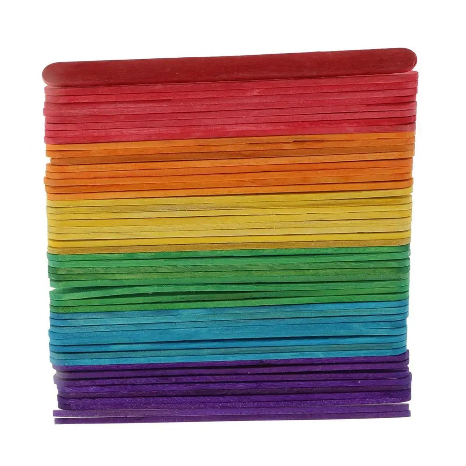 Weqyfdc One Color Craft Wooden Sticks 50Pcs Wooden Sticks For Tinkering Colorful Wooden Sticks Craft Wooden Sticks For Diy Craft(S)