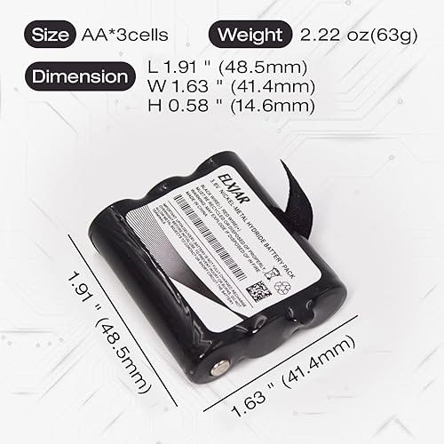 Miniatura 3 de Lunggwey Paquete de 5 baterías de repuesto para Midland BATT10 BATT-10, AVP13 MID-AVP13, Midland T71, T75, T77, T79, Midland X-Talker Radios T71,