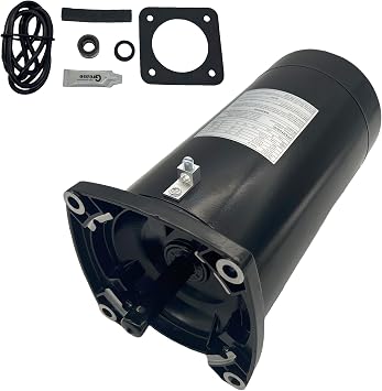 USQ1102 Swimming Pool Pump Motor and Seal Replacement Kit, 1HP Pool Pump Motor Compatible with Sta-Rite Dura-Glas, Max-Flow II, Whisper-Flo, 115V/230V, 3450 RPM