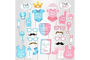 Baby Photo Booth Props Gender Reveal Party Boy or Girl