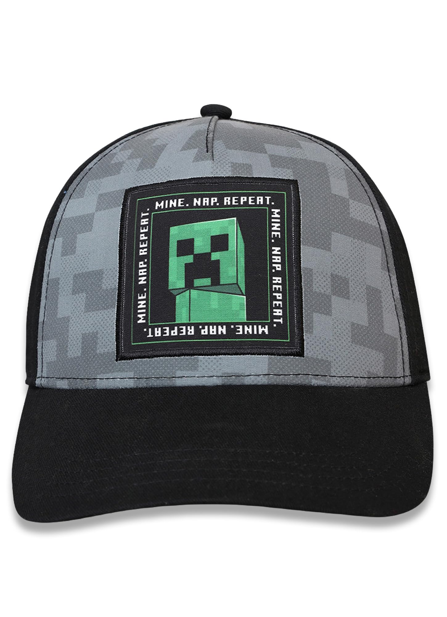 Free Authority Official Minecraft Printed Caps for Men Black-picture-11