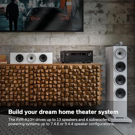 Denon AVR-A10H 13.4-Ch 8K Home Theater Receiver, 150W x 13