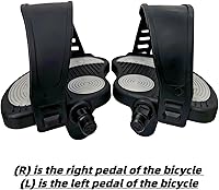 Vista 6 de YBEKI Pedales de bicicleta estática con correas para bicicleta giratoria y bicicleta estática de interior, garantía de 6 meses