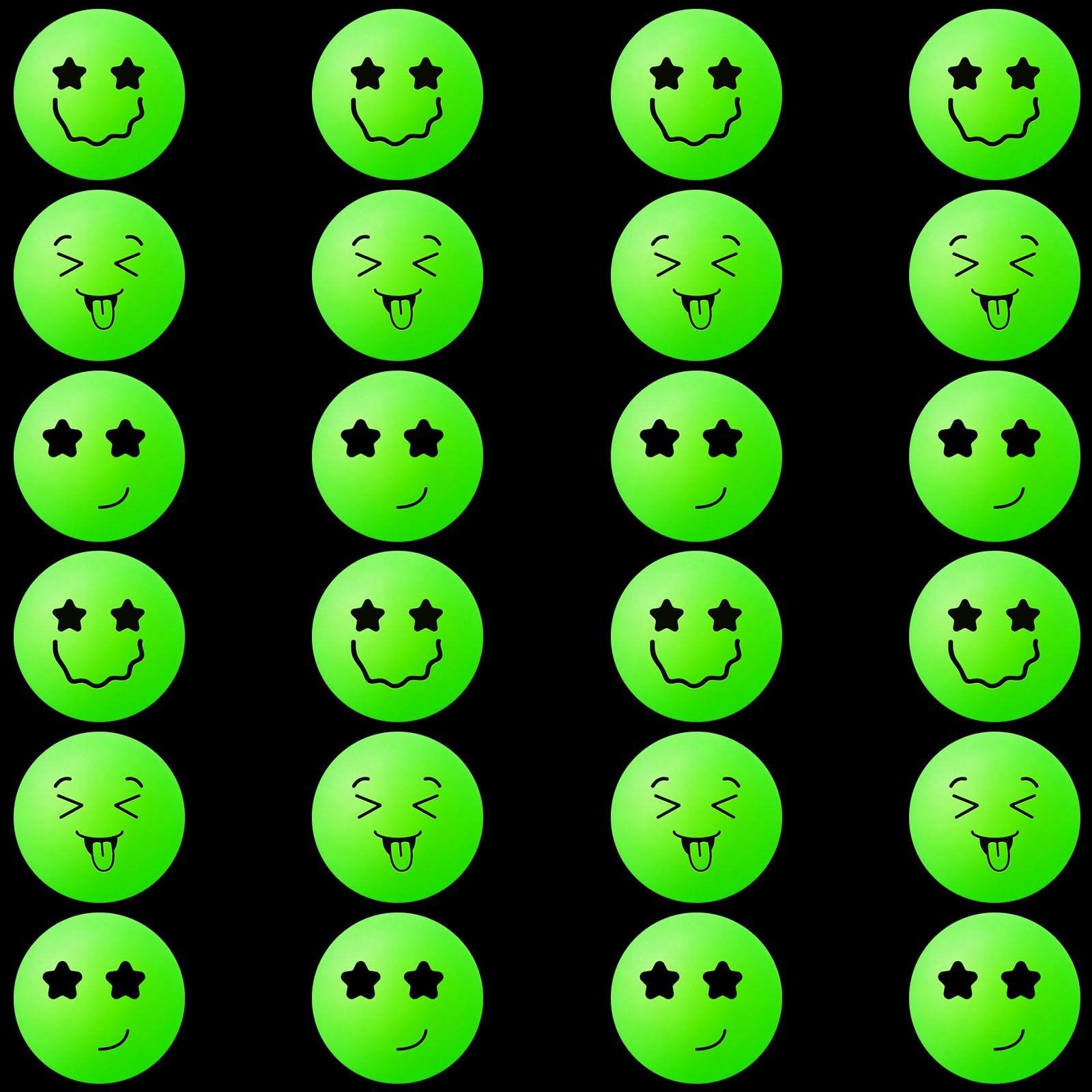 Soulchen 24 Pcs Glow in The Dark Table Tennis Balls Christmas Green Gifts Neon Luminous Ball Party Games Goodie Bag Cat's Faithful Playmate Fun Indoor Games for Holidays Outdoor Practice (Cute)