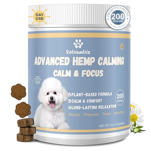 Calming Chews for Dogs with Natural Plant Extracts for Fireworks,
