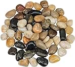 River Rocks, Decorative Ornamental Pebbles,Garden Landscaping Stones,Gravel Filler for Home Decoration Flower Bed Fish Tank Plants Vases Succulents