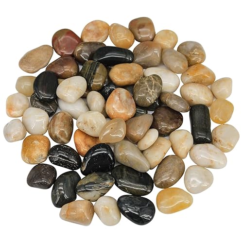 Miniatura 1 de Virekm River Rocks - Piedras ornamentales decorativas para jardín, paisajismo, relleno de grava para decoración del hogar, cama de flores, pecera,