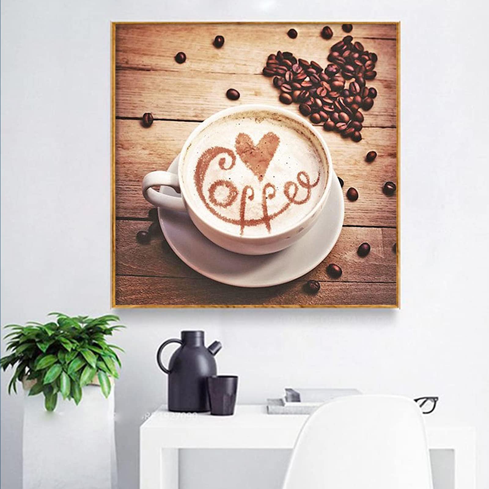 Diamond Painting Square Drill 40x40 cm Diamond Painting Caffè