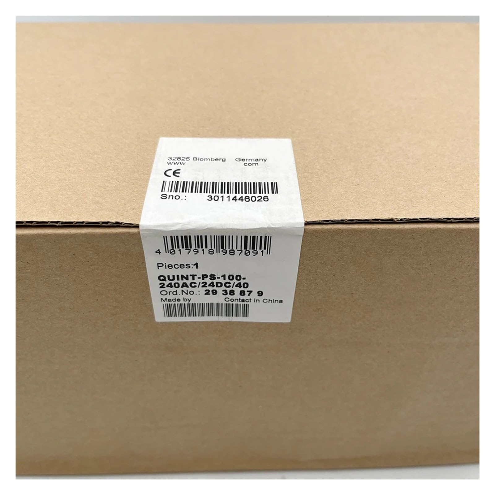BACYDLPL Power Supply QUINT-PS-100-240AC/24DC/40 2938879