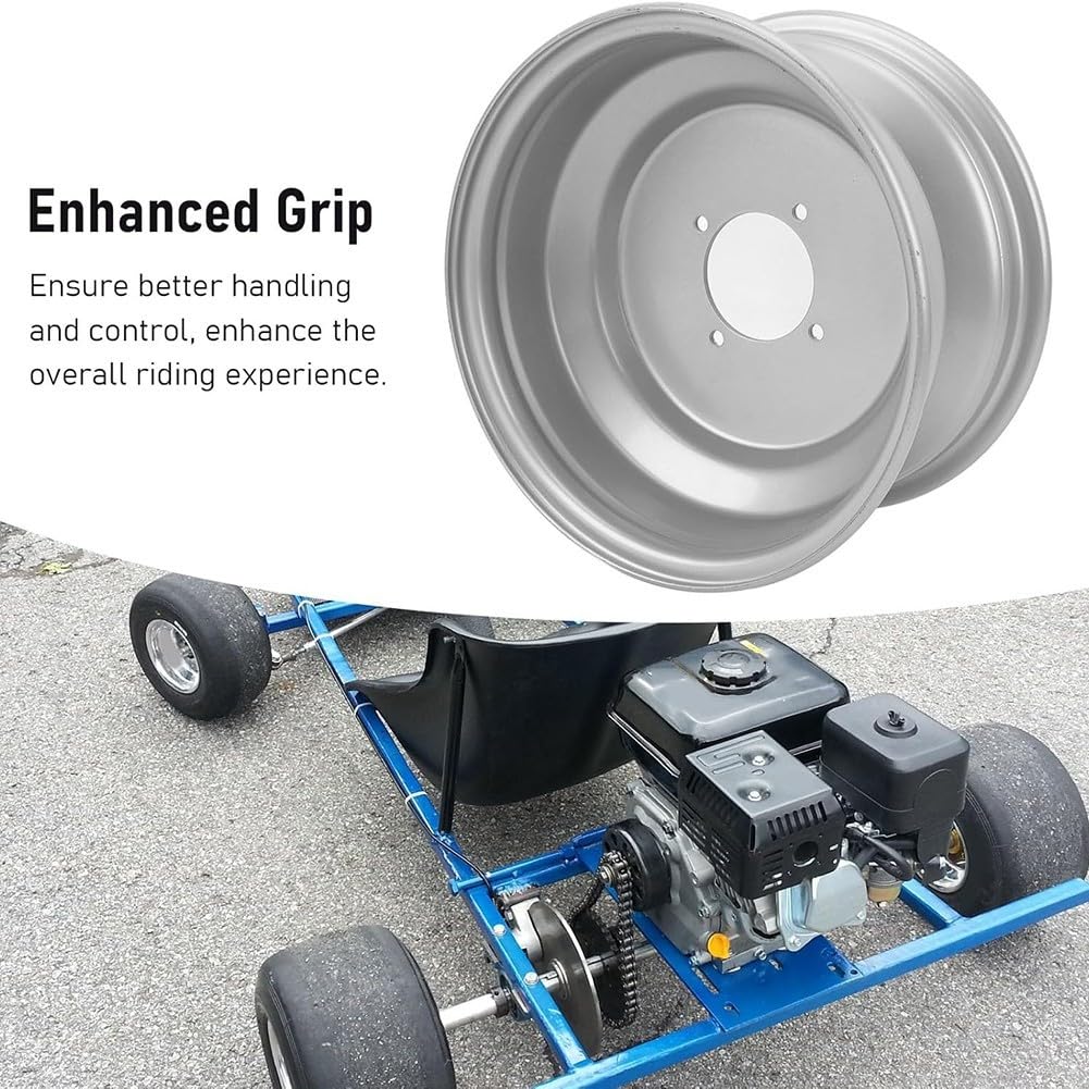 Cerchione anteriore 21 x 7-10 da 25,4 cm per ATV, cerchione in lega di metallo a 4 perni con migliore presa, compatibile con Go Kart Quad Dirt Bike e tosaerba Ride On