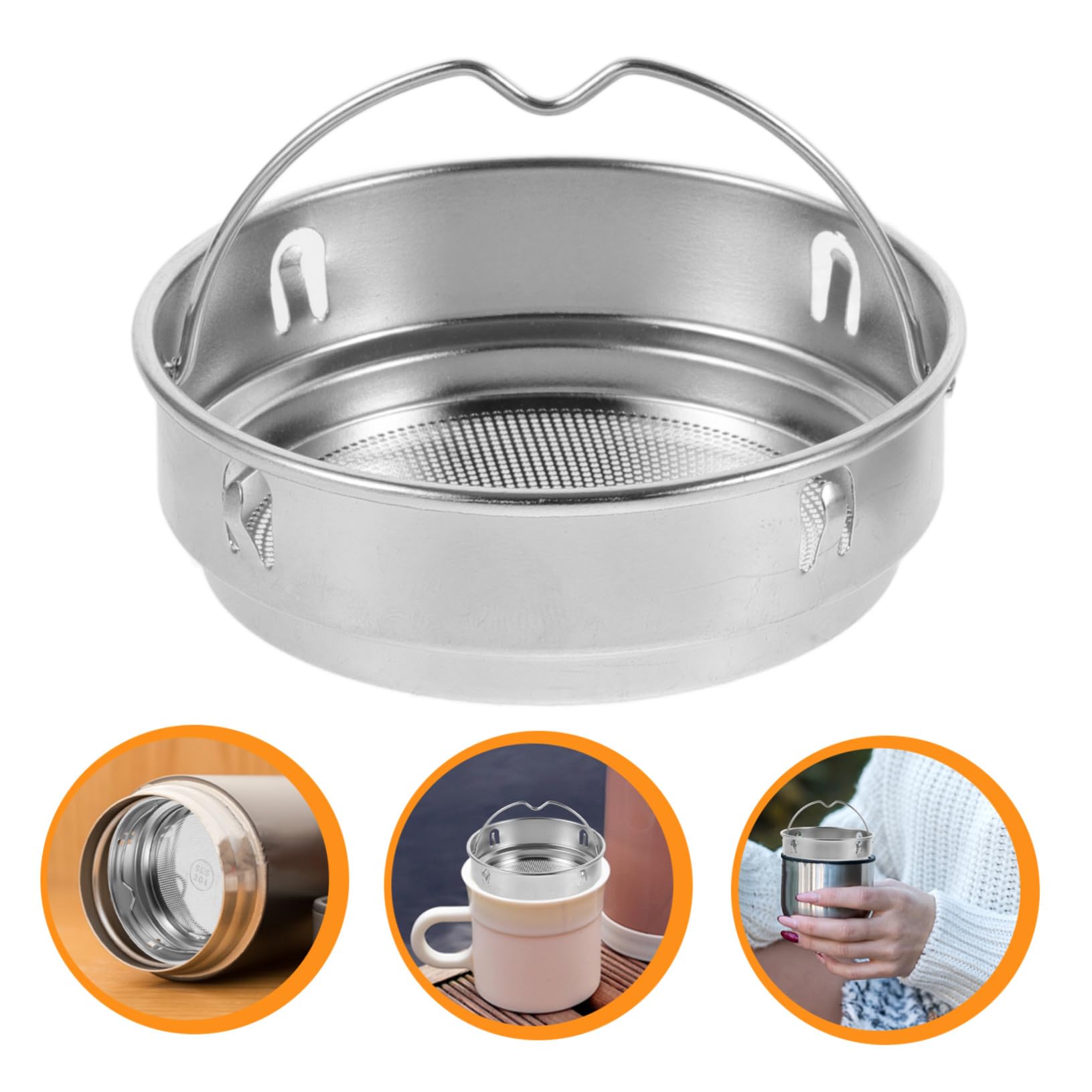 STOBAZA 2pièces Infuseur à Thé Acier Inoxydable Réutilisable Filtre à Maille Fine Compatible Avec Bouteilles Et Précis Pour Amateurs De Thé