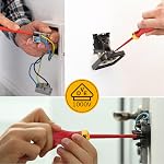 XOOL 1000V Insulated Electrician Screwdriver Set, 8-Piece with Magnetic Tips, Non-Slip Handle, Slotted & Phillips, VDE & GS Certified for Safe Electrical Work, Chrome Vanadium Steel