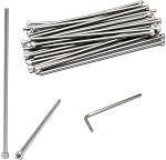 iexcell 50 Pcs M5 x 20/25/30/35/40mm Thread Pitch 0.8 mm Stainless Steel 304 Hex Socket Head Cap Screws Bolts Assortment Kit