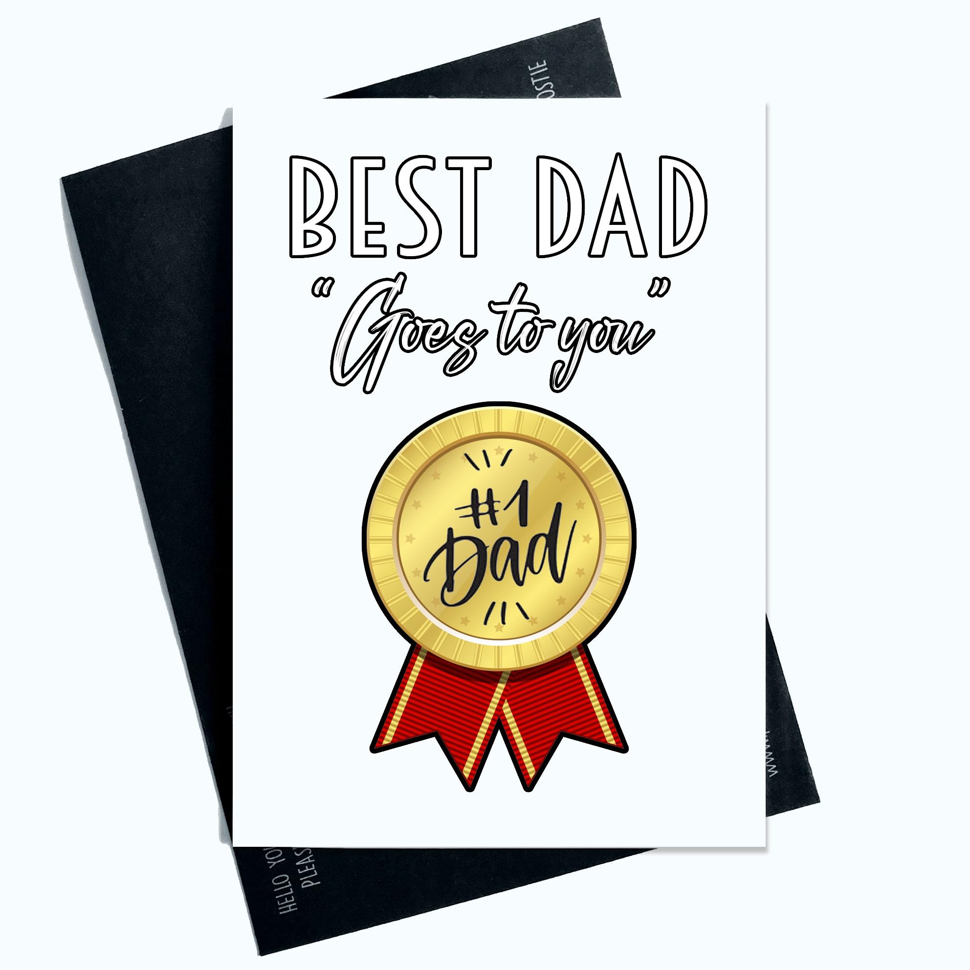 Birthday Cards For Dad Best Dad Goes To You Greeting Card Joke Laughter Fun Novelty White Card SP50