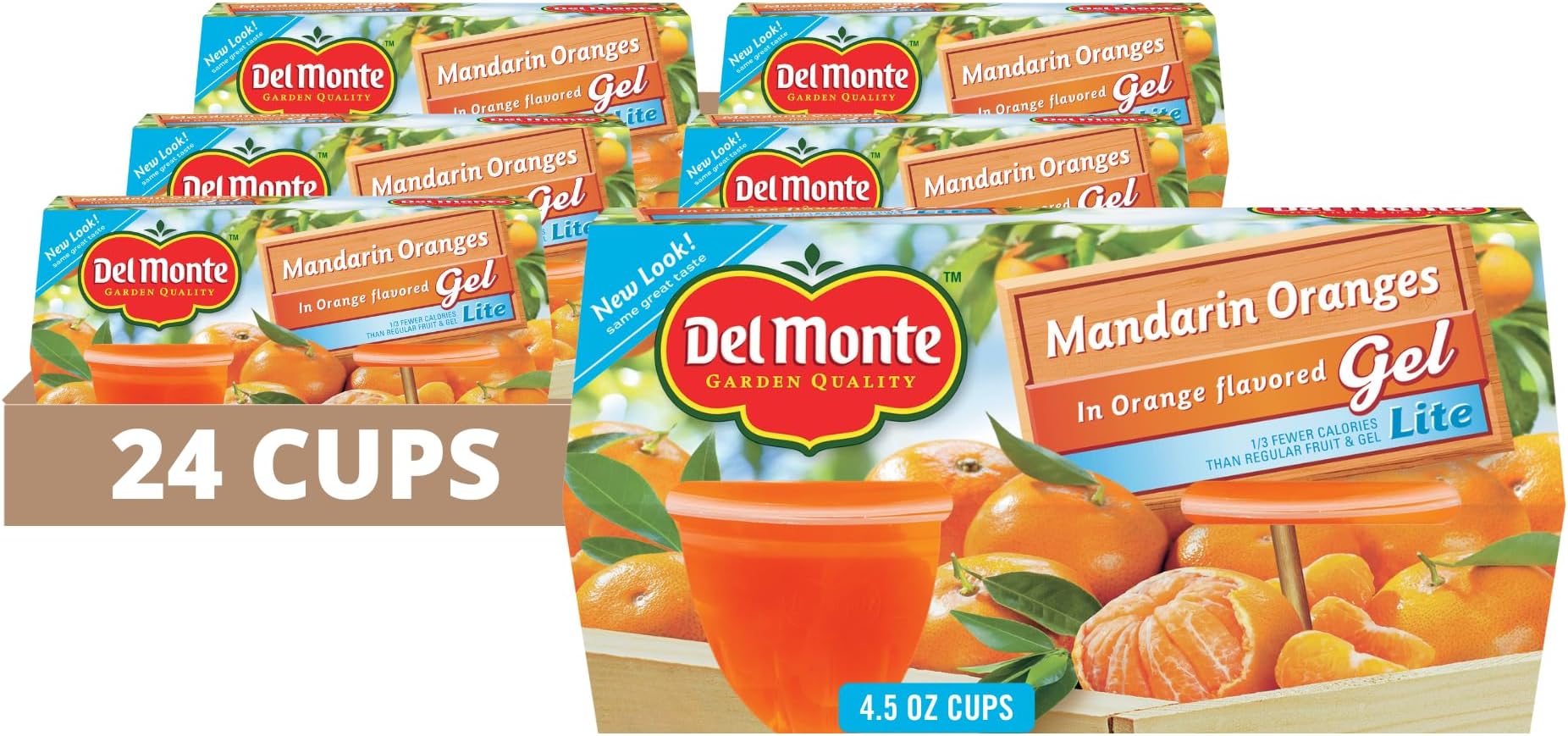 Mandarin Oranges, Fruit Snack Cups, 4.4 Ounce (Pack of 24)