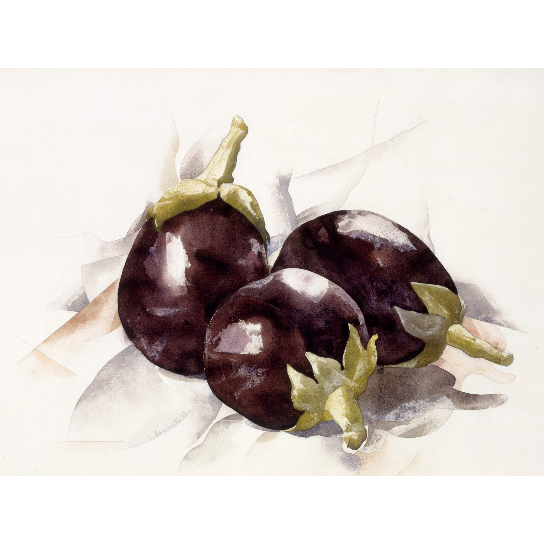 Demuth Aubergine Gemälde Aubergine Großer Druck Poster Wandkunst Dekor Bild