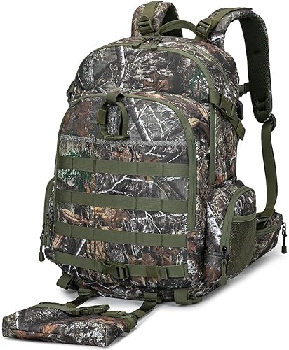 TIANHAOPIU Pro 48L Mochila táctica de caza, sistema militar de camuflaje Molle con compartimento para cuchillos, hidratación, puerto USB listo para
