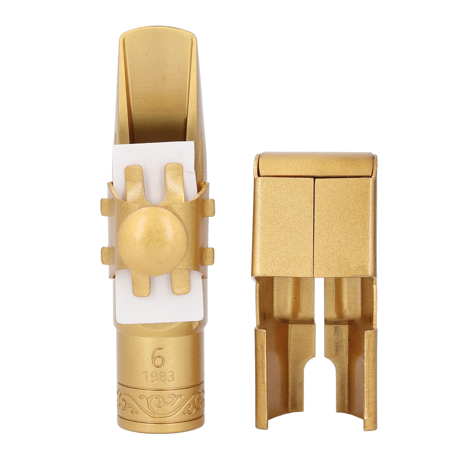 Bediffer Boquilla De Saxofón Soprano Modelo 6 Latón Chapado En Oro B Boquilla De Saxofón Soprano Plano Para Tonos Claros Y Toque Rápido, Para Saxofonistas Principiantes Y Profesionales, Oro