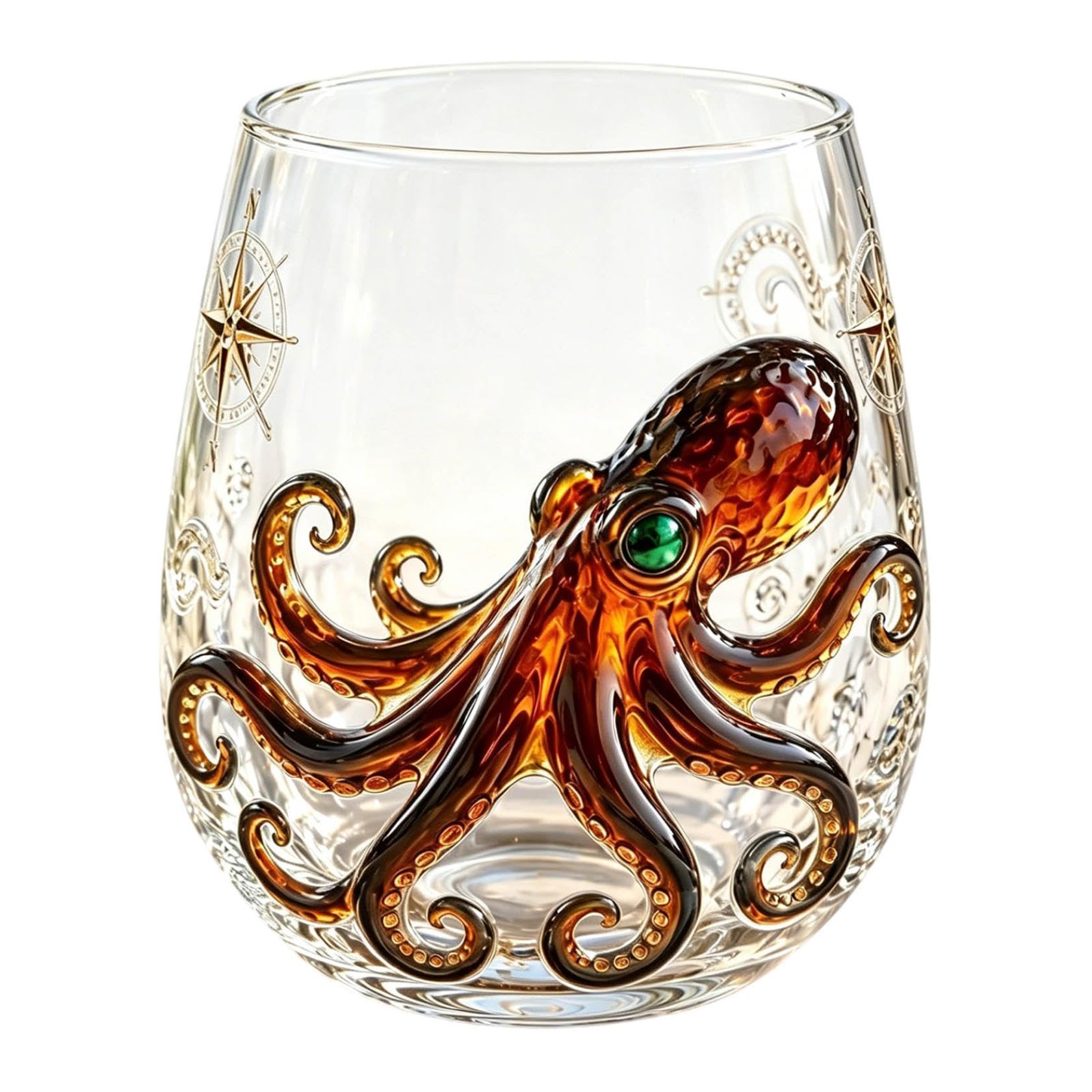 Hyaluris Release the Kraken Glass - Rum Octopus Whisky Wine Glass