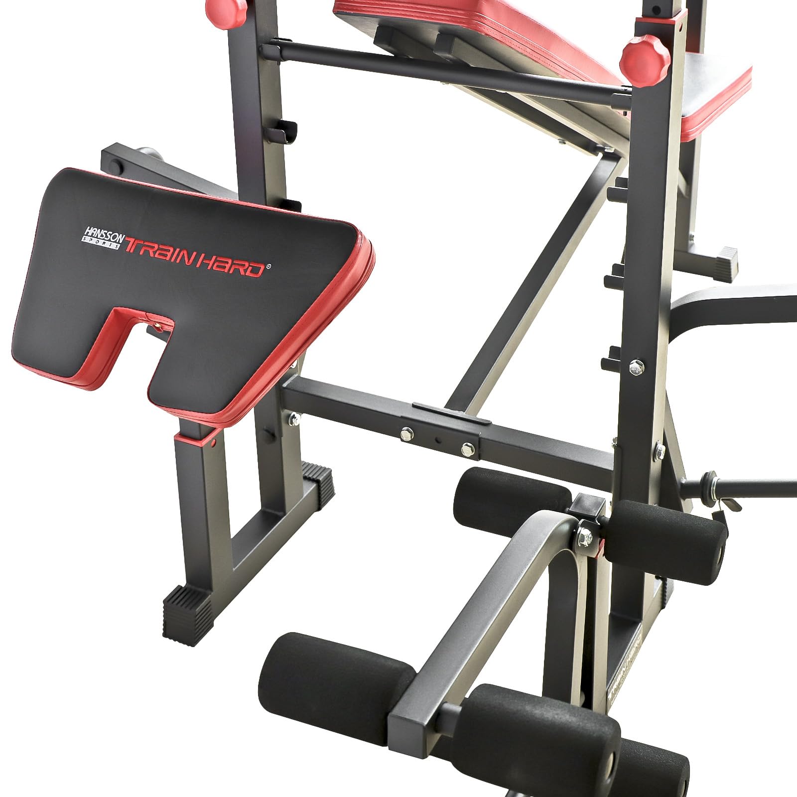 Hansson Sports® Kraftstation Hantelbank vielseitigen Training mit Latzug&Gewichten optinal
