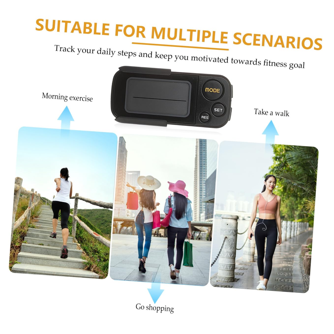 UPKOCH Podómetro Clip Digital Correr y Caminar Pantalla Accesorios de Fitness Portátil y Adultos