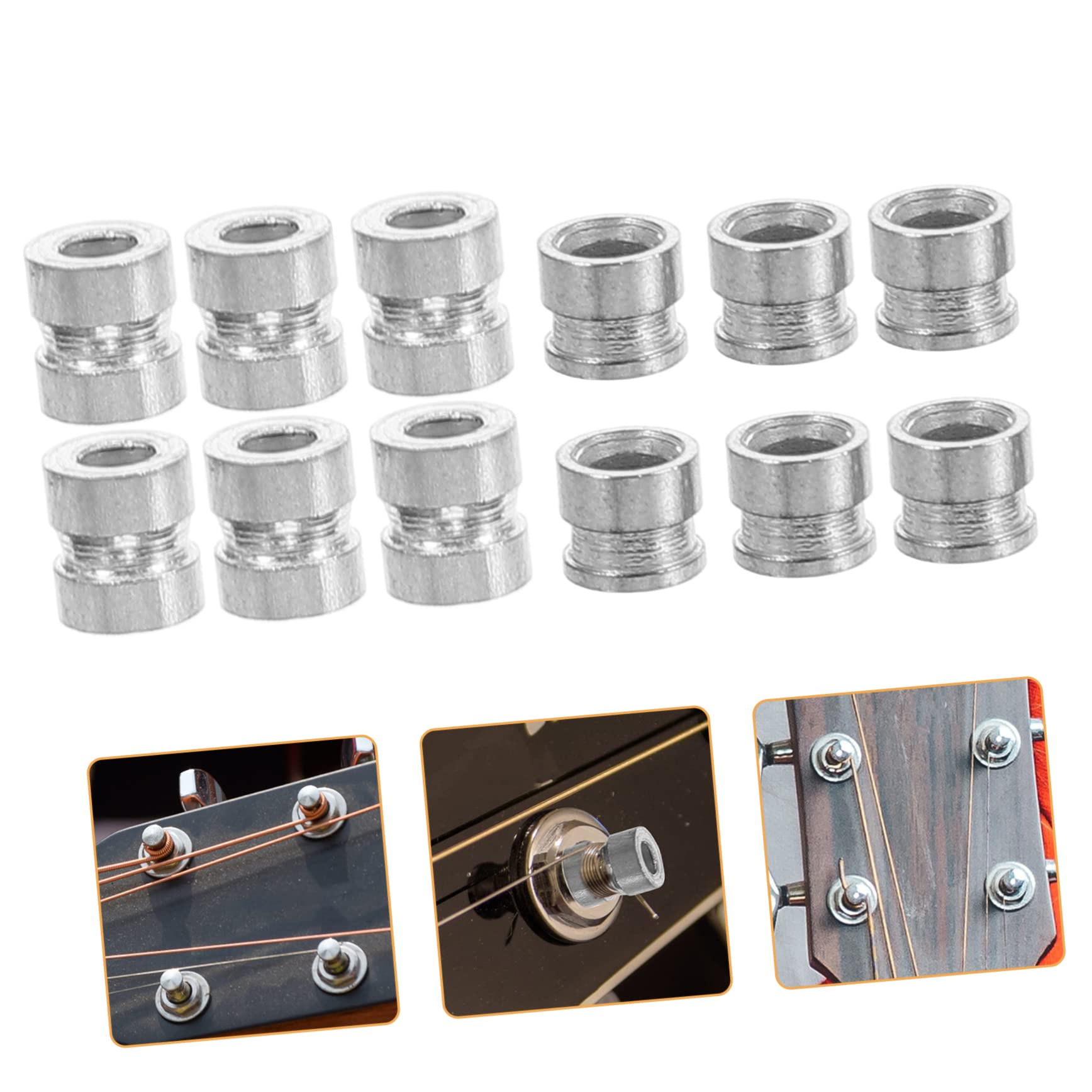 ibasenice 3sets Guitar String Tool Guitar Accessories Bridge Pin Beads Set 20pcs*3