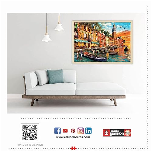 Miniatura 4 de Educa - San Marco Sunset - Rompecabezas de 6000 piezas - Pegamento para rompecabezas incluido - La imagen completa mide 61.5 x 42.25 pulgadas - A