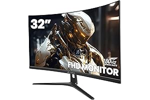 CRUA 32" 144Hz/180Hz Curved Gaming Monitor
