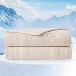 Amélie Home Couette Rafraîchissante Taille Queen, Q-Max 0.45 Couverture Légère Réversible pour Dormeurs Chauds, Literie Respirante pour Transpiration Nocturne, 90"x90", Gris Froid