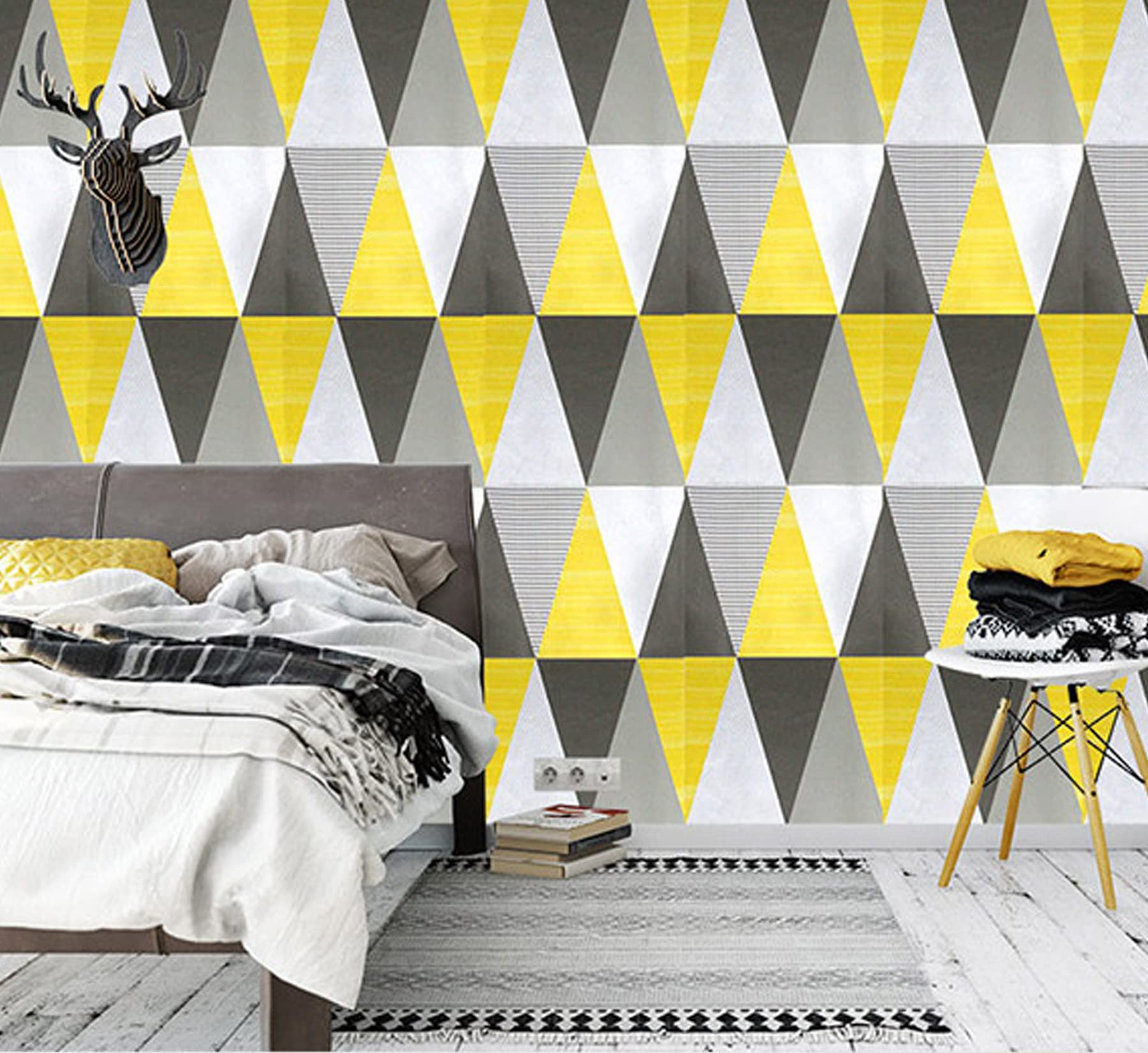See full amazon price history chart for Oren Empower Triangle Design 3D Self Adhesive Wallpaper/Waterproof PVC Vinyl Home Decorative Wallpaper for Bedroom, Living Room, Dining Hall, Master Room - 45 X 330 cm (Yellow) Oren Empower Triangle Design 3D Self Adhesive Wallpaper/Waterproof PVC Vinyl Home Decorative Wallpaper for Bedroom, Living Room, Dining Hall, Master Room - 45 X 330 cm (Yellow) (B0CNYZ5B48) Amazon Price History, Amazon Price Tracker
