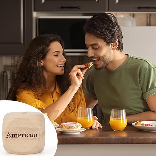 Miniatura 5 de 2 dados nocturnos de cita para parejas, dados de madera para decisión, dados de cine, regalos de noche para él, aniversario, San Valentín, para