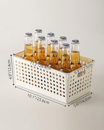 Miniatura 5 de Pafino Plastic Storage Baskets - Small Pantry Organizer Bins Stackable Basket Household Organizers for Kitchen, Shelves, Countertops, Desktops,