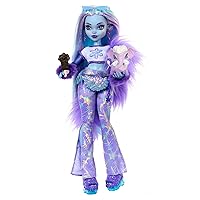 Monster High - Abbey Bominable Yeti, bambola con cucciolo di mammut e lunghi capelli scintillanti