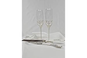 Custom Made Wedding Toasting Flutes Set 091 (Cake Servers Only)