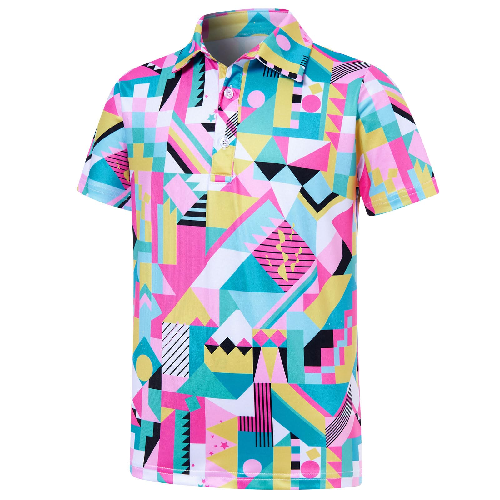 uideazone Boys Polo Shirts Dry Fit Performance Golf Short Sleeve Casual School Uniform Size 5-14