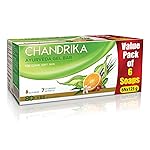 Chandrika Glycerine Ayurveda Gel Bar| Glycerine Bath Soap with Jojoba Oil for Moisturized Skin| For All Skin Types| 125g (Pack of 6)