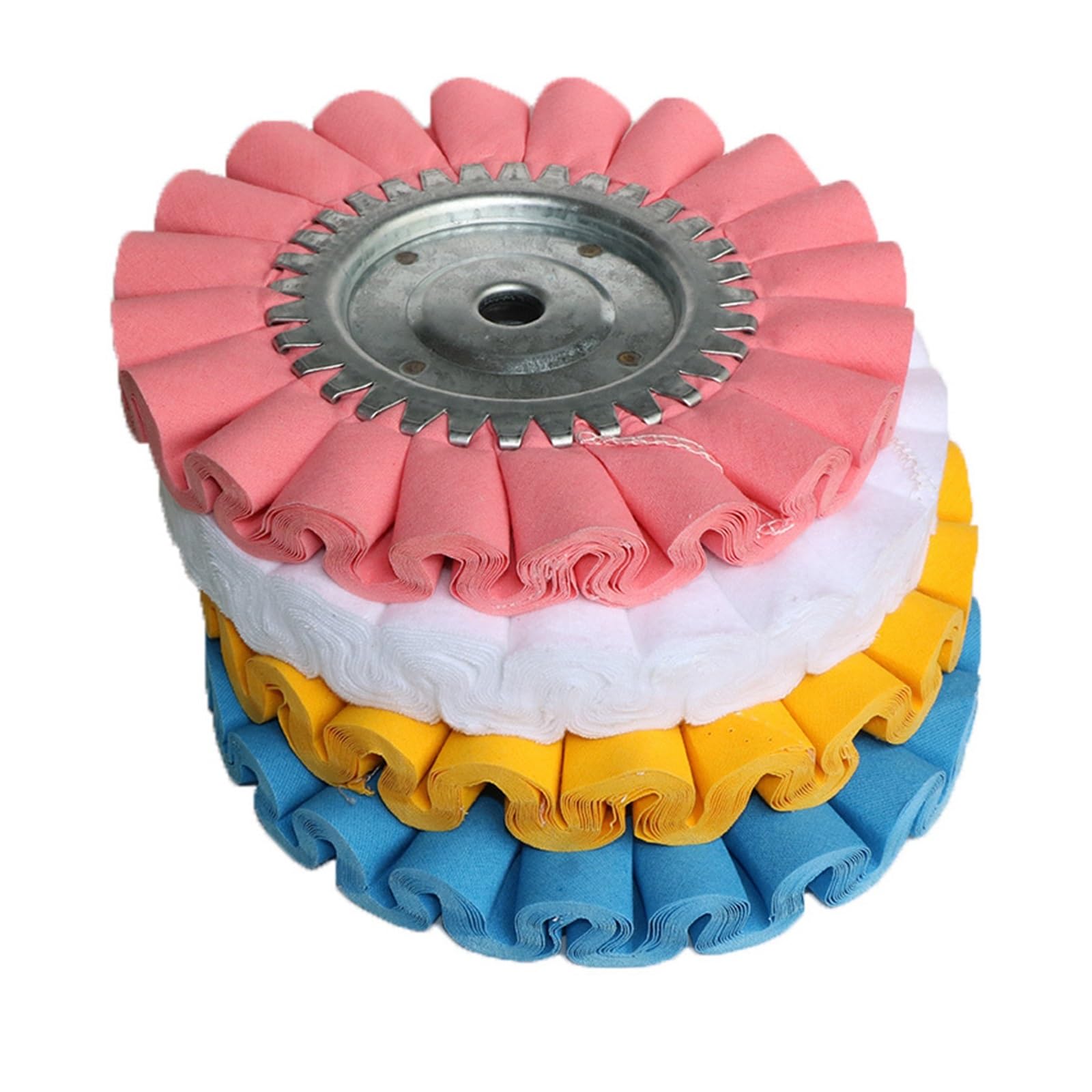 Roue de Polissage en Coton Roue de polissage des voies respiratoires en coton, 8 pouces, 1 pièce, 150x50mm, tissu à biais ouvert, roue blanche