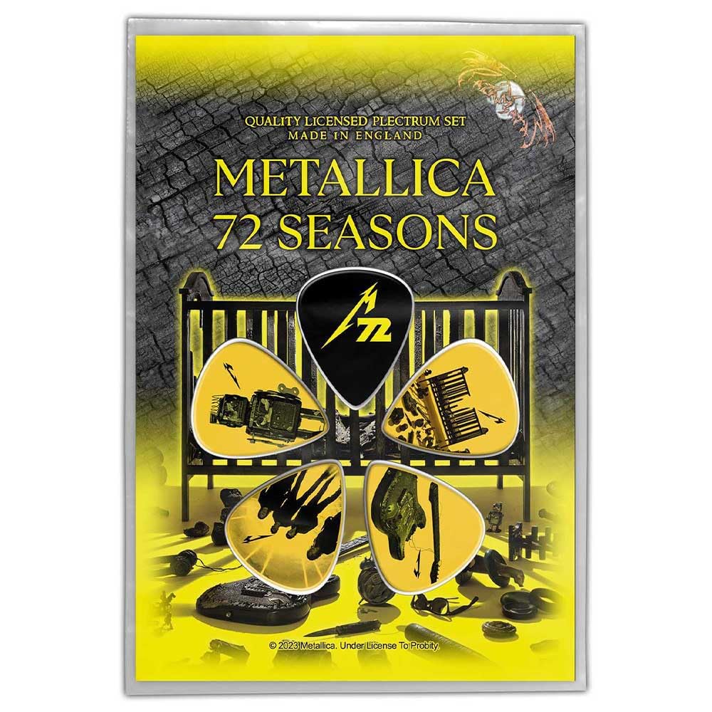 Metallica Guitar Picks 72 Seasons Nouveau Officiel Noir 5 Pack Plectrum