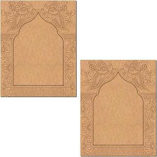 WRAPPING STUDIO MDF Board for Lippan Art - Pre-Marked Jharokha Design Cutouts for Craft, Painting, DIY Projects - Eco-Frie... Price In India