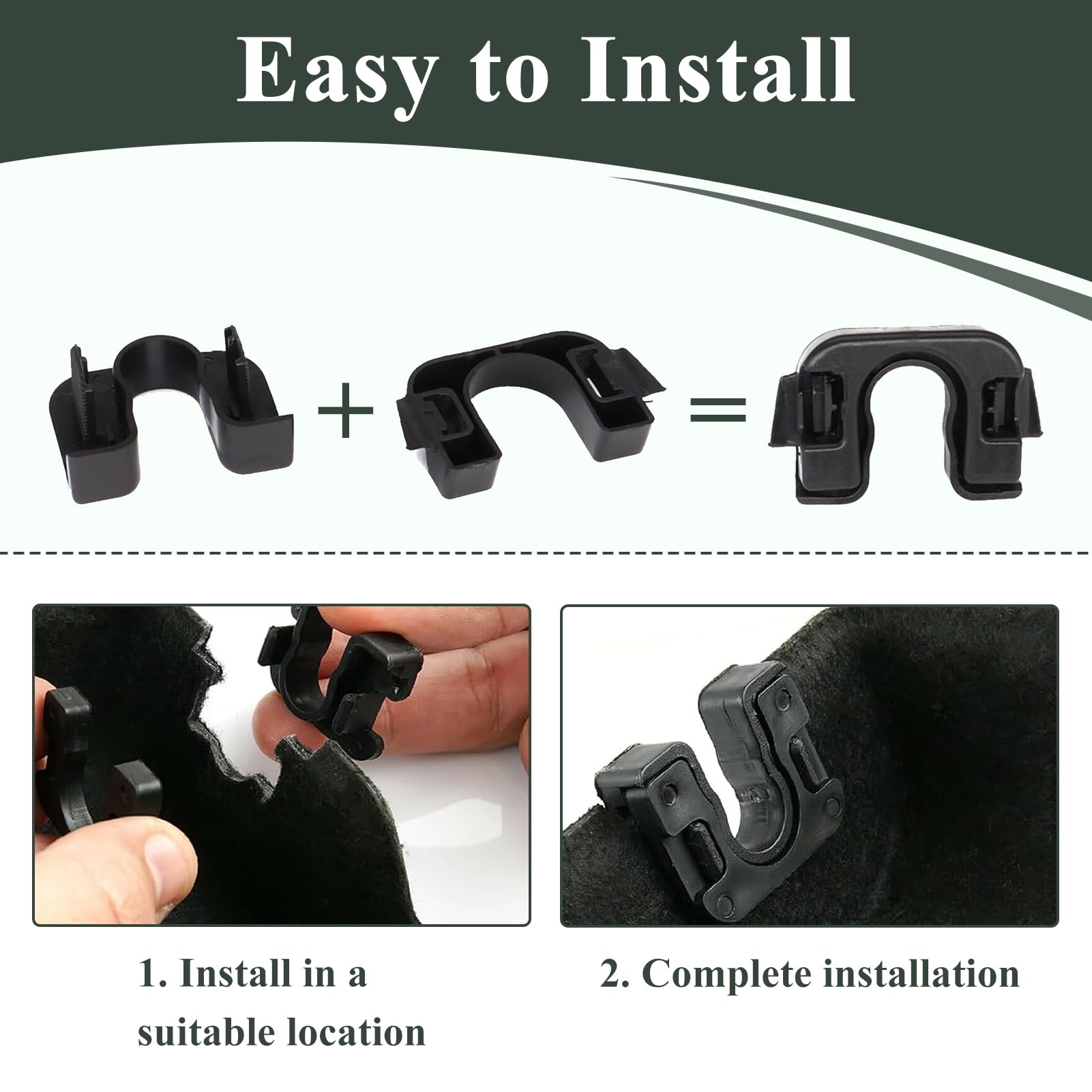 Clip Fixation Plage Arrière GVSS - Compatible Ford Fiesta MK7/8, Focus, Nissan Qashqai