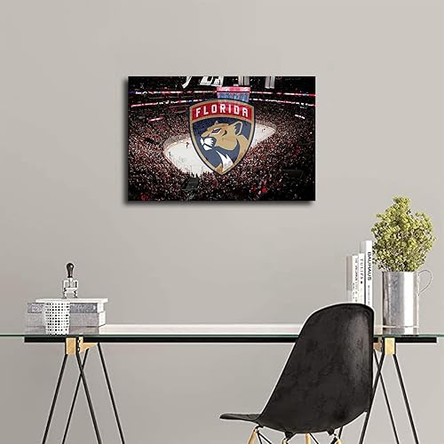 Miniatura 5 de Póster de Florida City Panthers sobre lienzo para pared, diseño de estadio de hockey sobre hielo, arte para la sala de estar y el dormitorio, el