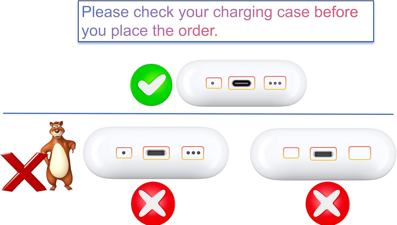 OEM Left and Right Earbuds Replacements for Pods Pro (2nd Generation), Authorized USB C A3047, A3048, A3049, A2968, Compatible with Original Air Pros 2 Charging Case, Genuine A Pair of L & R Ear Sides